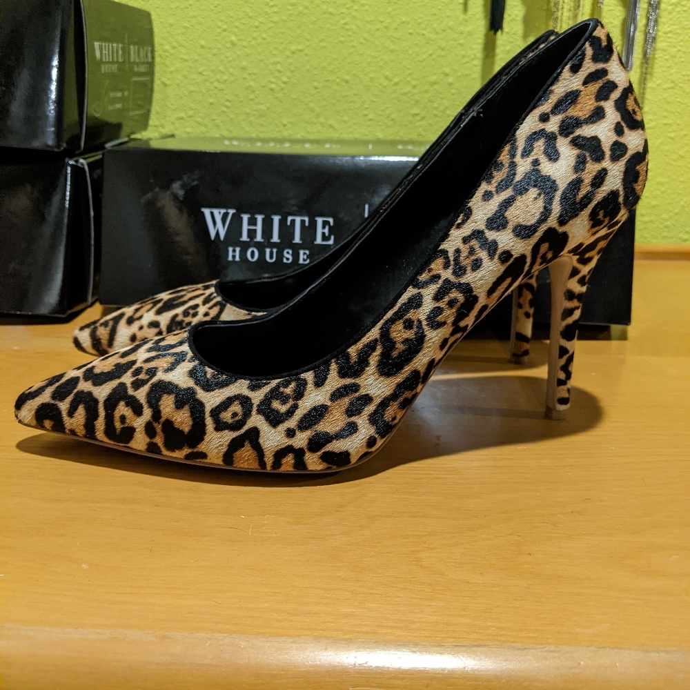 Faux animal fur heels - "Olivia" style